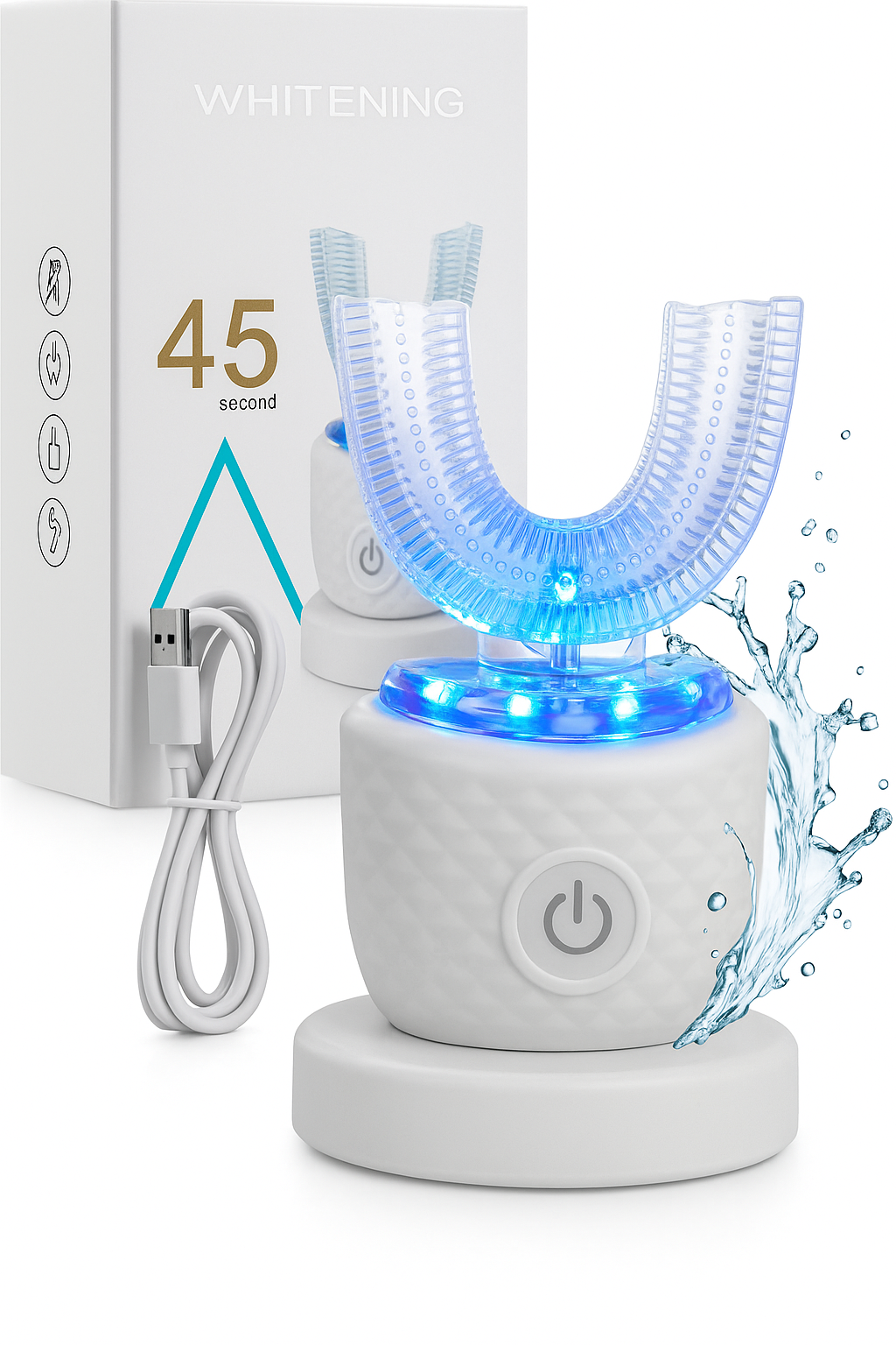 Brosse à dents automatique ultrasonique 360°